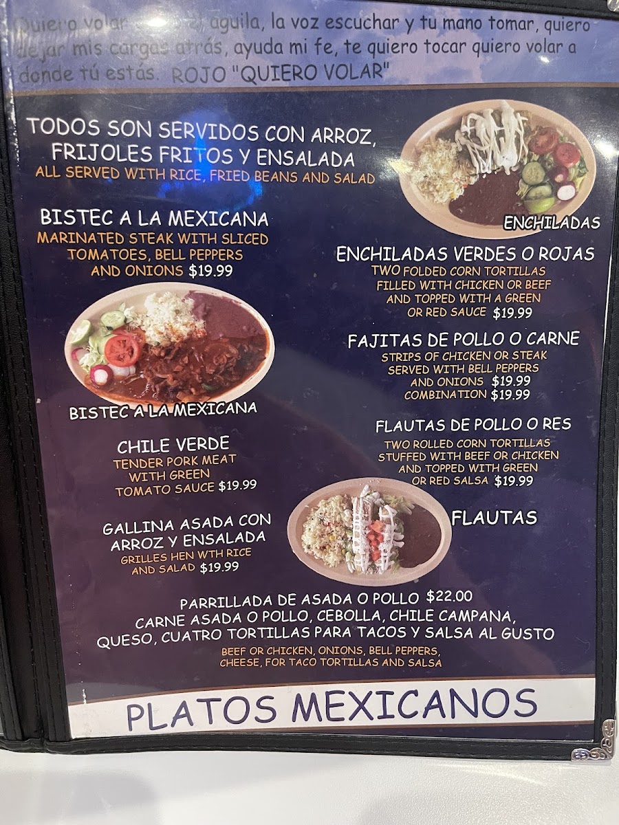 Pupusería & Restaurant El Águila Menu - Image 1